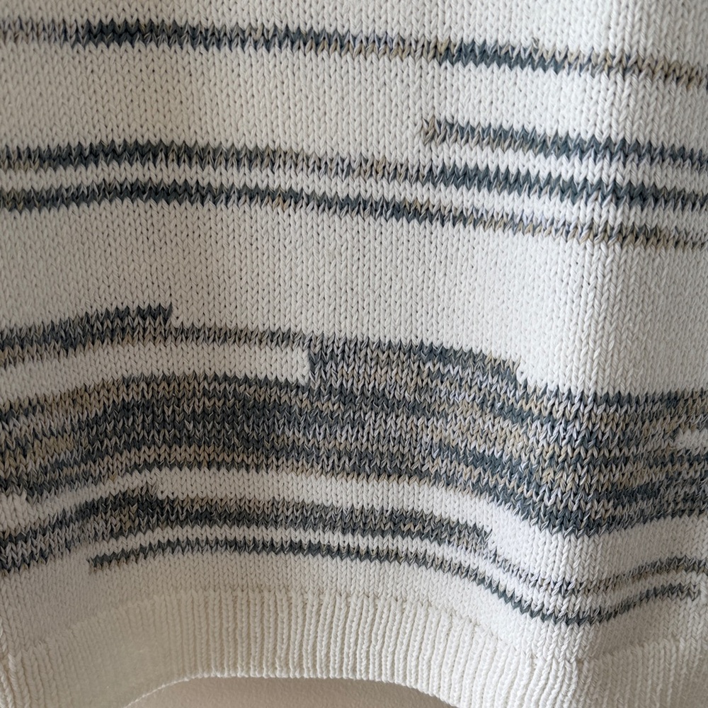 J. Jill Striped Women's Sweater - White and Gray - Picture 5 of 11